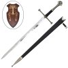 Aragornov meč “NARSIL / ANDURIL" plameň západu s pošvou a plaketou na stenu - Pán Prsteňov