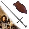 11169 aragornuv mec anduril sword of king plamen zapadu replika s plaketou pan prstenu