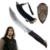 Kovová replika "ARAGORN'S HUNTING KNIFE" s plaketou - Pán Prsteňov