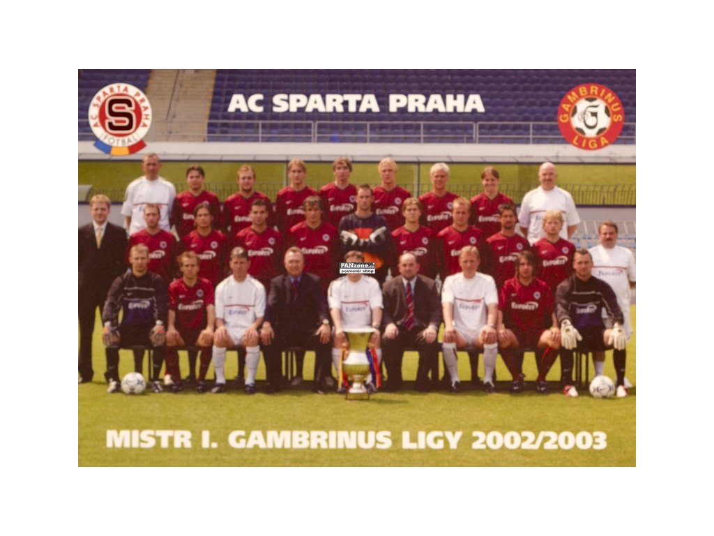 Kartička AC SPARTA PRAHA mistr ligy 2002/2003 - FANzone Ac Sparta Praha Shop