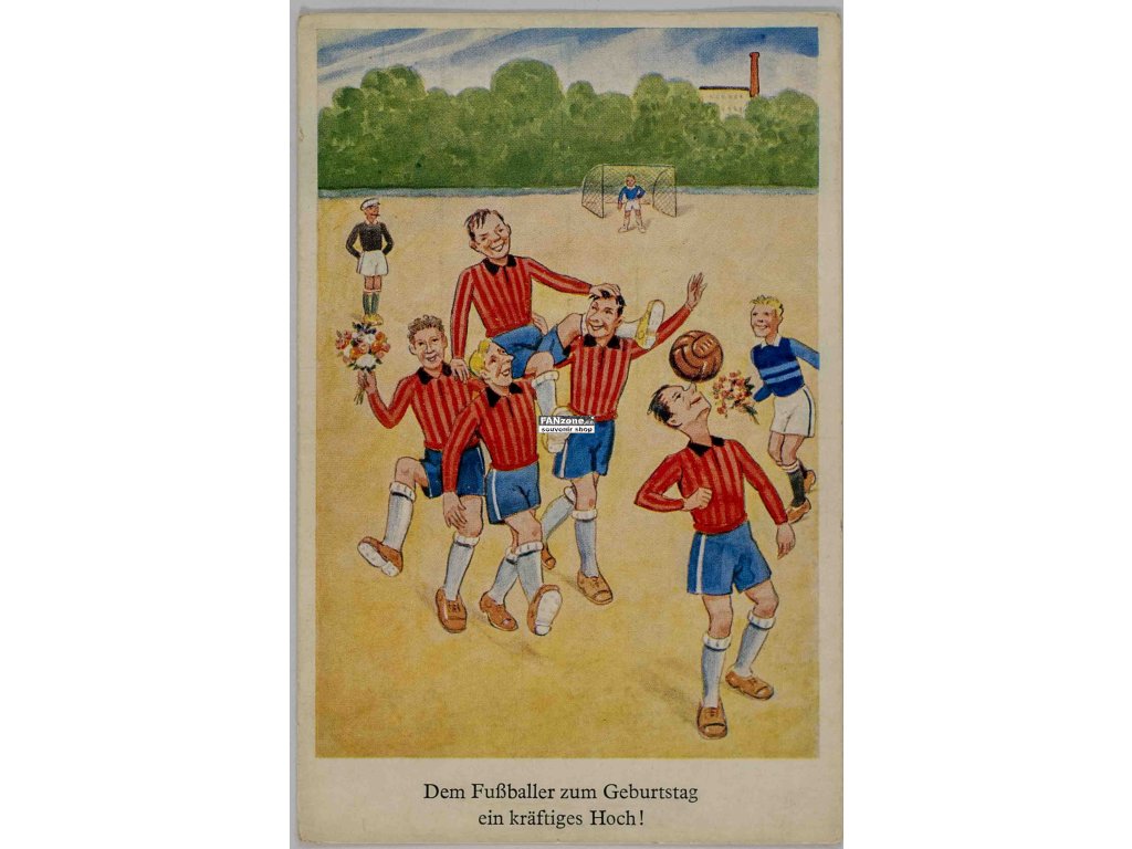 Pohlednice humor Dem Fussballer zum Geburstag (1)