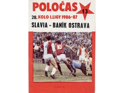 POLOČAS SLAVIA Praha vs. Baník Ostrava 1986 87