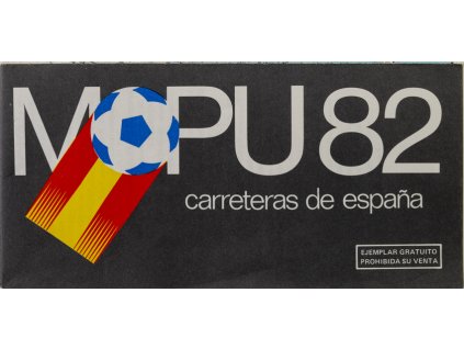 Mapa Španělska s hostitelsými městy MS fotbal, MAPU 82