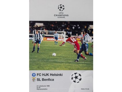 Program FC HJK Helsinky v. SL Benfica, 1998