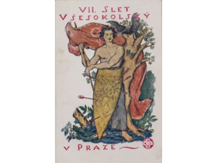 Dopisnice Sokol, ČOS, k VII. sletu v Praze, 1920 (III 11) (1)