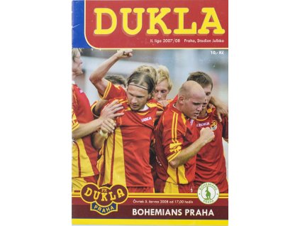 Program, FC Dukla Praha v. Bohemians Praha, 2008