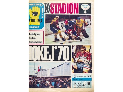 Časopis STADION, mimořádné číslo, Hokej, WM Stockholm, 1970 II