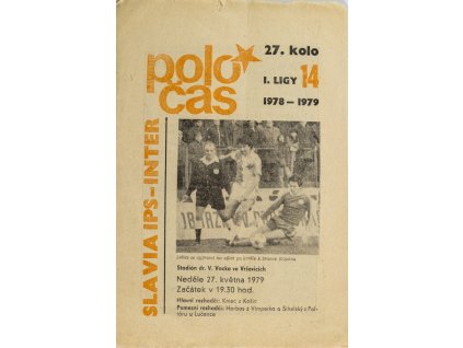 Poločas Slavia Praha IPS vs. INTER Bratislava 1978 79