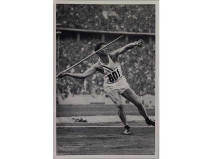 Kartička Olympia 1936, Berlin. Glenn Morris 1