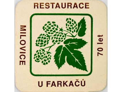 Pivní tácek oddíl kopané Milovice 1933 1993