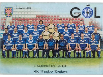 Program Hanácký gól, Olomouc vs. Sk Hradec Králové, 2001