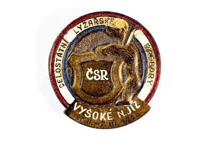 Odznak smalt, Celostátní lyž. přebory, ČSR, Vysoké n. Jizerou, 1954 (1)