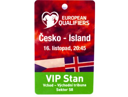 Vstupenka VIP Karta fotbal Q 2002, ČR v. Island, 2000 (1)