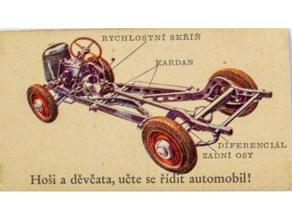Kartička Hellada klenot pradlen, Hoši a děvčata učte se řídit automobil (1)