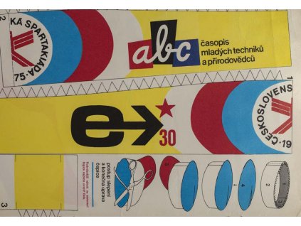 Vystřihovací spartakiádní čepice ABC, 1975 (1)