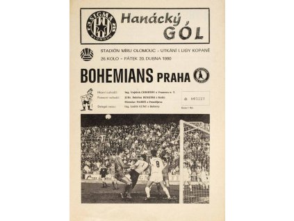 Program , Sigma ZTS Olomouc v. Bohemians Praha, 1990