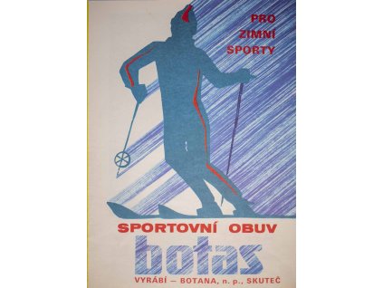 Výstřižek z časopisu reklama, Botas, pro zimní sporty