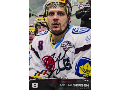 Fotografie, M. Sersen, HC Sparta, autogram