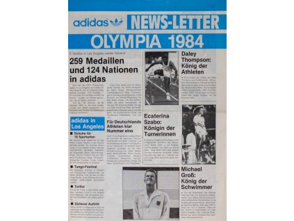 Tiskovina reklamní. Adidas Olympi, 1984 (1)