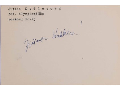 Podpisová karta, J. Kadlecová
