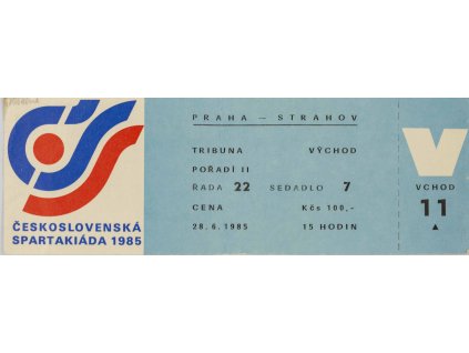 Vstupenka Spartakiáda 1985, 28