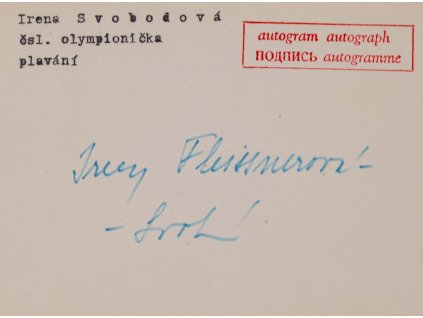 Podpisová karta, I. Svobodová