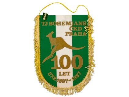 Vlajka klubová TJ Bohemiansodznak 100 let re