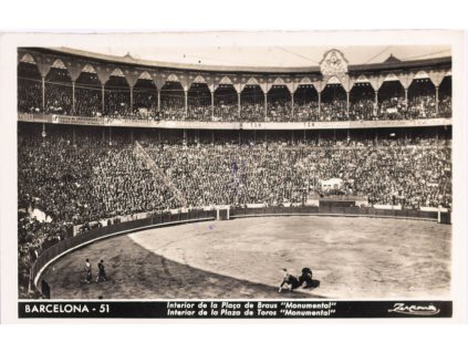 Pohlednice stadion , Barcelona, Plaza de Toros Monumental II (1)