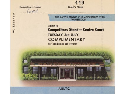 Vstupenka Wibledon, 1990 (1)