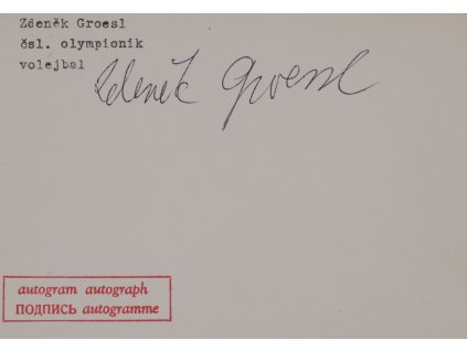 Podpisová karta, Z. Groesl