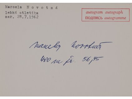 Podpisová karta, M. Novotná