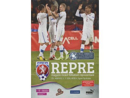 Program fotbal, ČR v. Norsko, 2014