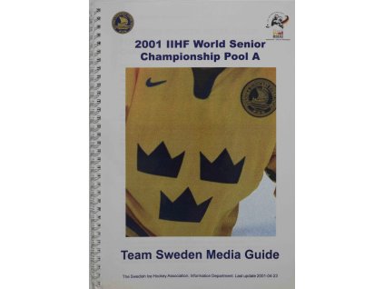 Media Guide 2001 IIHF WCH hockey senior, team SWE