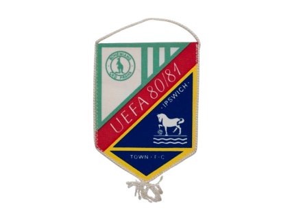 Vlajka klubová Bohemians v. Ipswich 198081 r