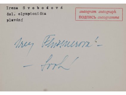 Podpisová karta, I. Svobodová