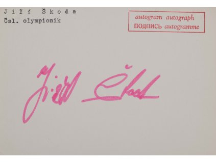 Podpisová karta, J. Škoda