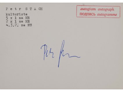 Podpisová karta, P. Stach