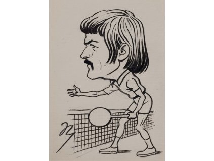 M. Niederle Karikatura J. Newcombe (1)