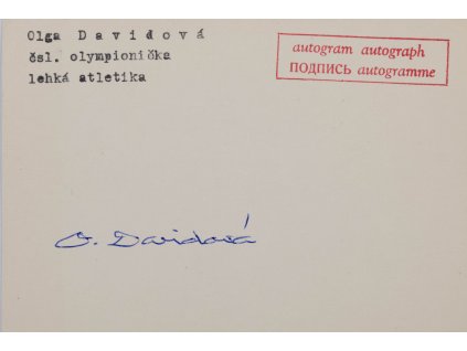 Podpisová karta, O. Davidová