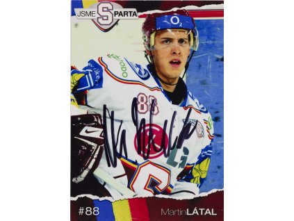 Fotografie, M. Látal, HC Sparta, autogram