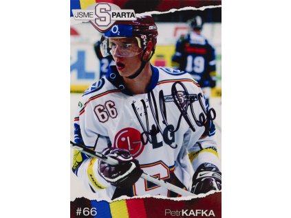 Fotografie, P. Kafka, HC Sparta, autogram