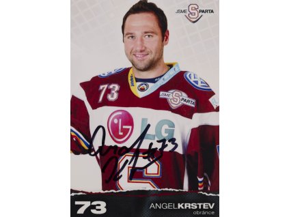 Fotografie, A. Krstev, HC Sparta, autogram