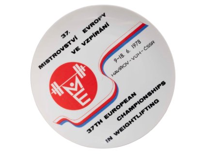 Porcelánový talíř ME vzpírání 1978 II
