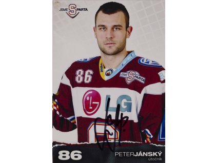 Fotografie, P. Jánský, HC Sparta, autogram