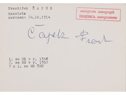 Podpisová karta, F. Čapek II