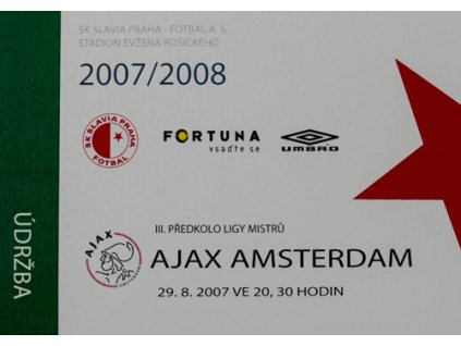 Karta údržba UEFA CHL 2007, SK Slavia vs. AjaxDSC 7739