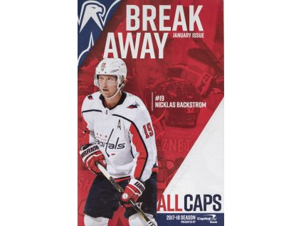 Program Break Away, January Issue, Washington capitals, 2018Program Break Away, January Issue, Washington capitals, 2018