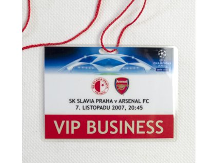 Karta VIP Business UEFA CHL 2007, SK Slavia vs. Arsenal FCKarta VIP Business UEFA CHL 2007, SK Slavia vs. Arsenal FC