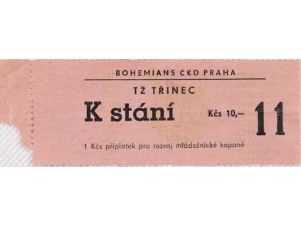 VVstupenka fotbal Bohemians ČKD Praha vs. TŽ Třinec, 11Vstupenka fotbal Bohemians ČKD Praha vs. TŽ Třinec, 11