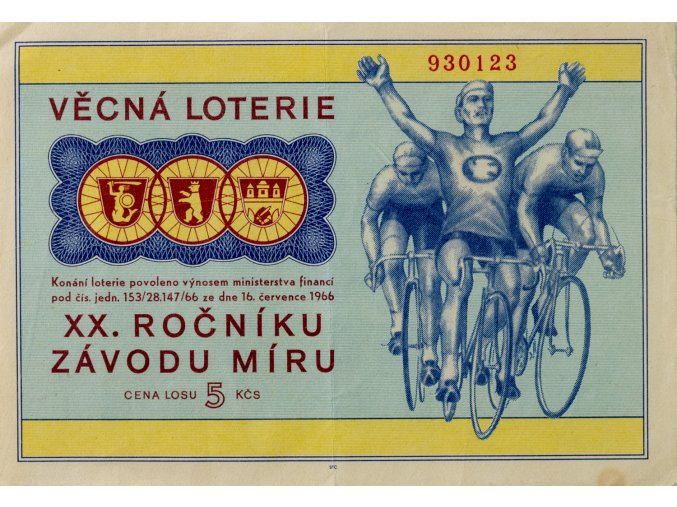 Los Věcná loterie XX. ročníku Závodu míru, 1966